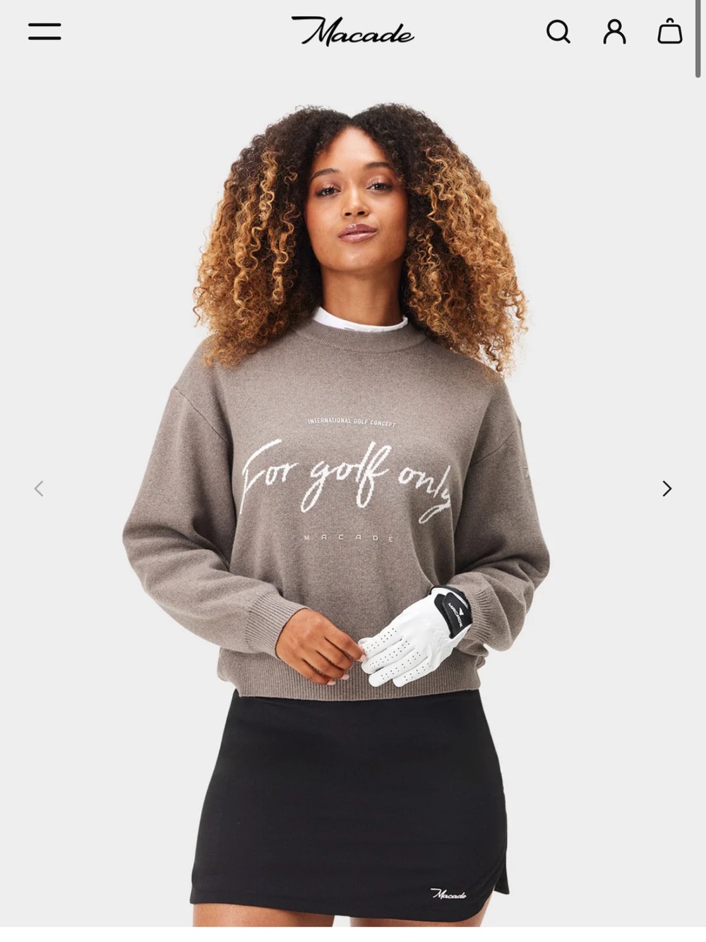 Macade Script Oversized Knit Sweater - Taupe small